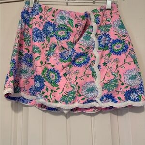 Lilly Pulitzer Pink and Blue Floral Mini Skirt